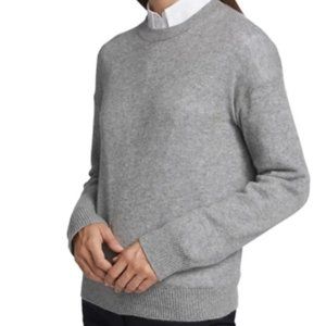 Theory-100% cashmere heather grey sweater